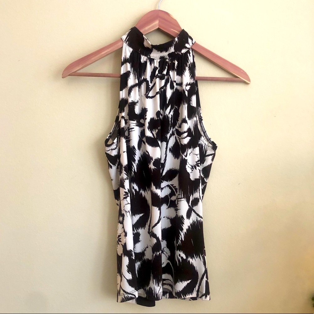 Michael Kors sleeveless mock neck blouse